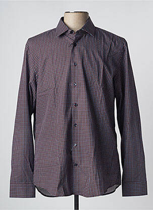 Chemise manches longues imprimé fantaisie violet SEIDEN STICKER homme