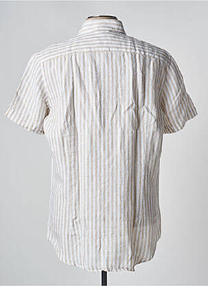 Chemise manches courtes manches courtes beige SEIDEN STICKER homme