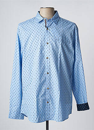 Chemise manches longues imprimé fantaisie bleu JACK & JONES homme