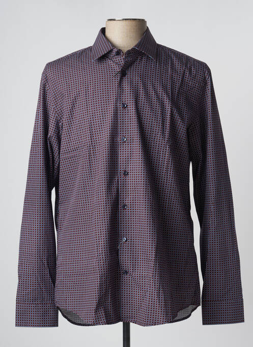 Chemise manches longues imprimé fantaisie violet SEIDEN STICKER homme