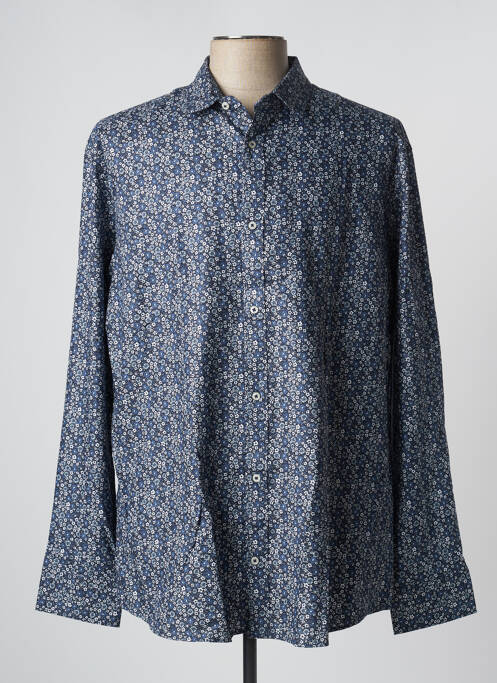 Chemise manches longues bleu JACK & JONES pour homme