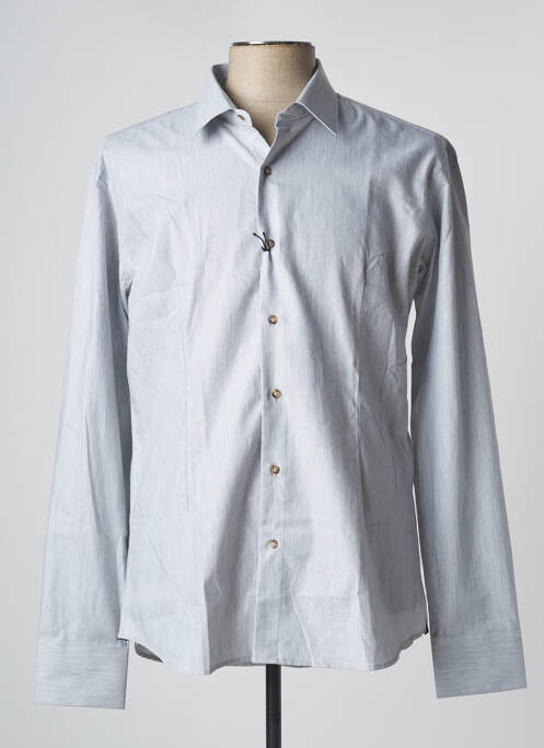 Chemise manches longues gris P.LANGELLA pour homme