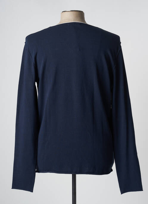 Pull col v manches longues bleu GAUDI homme