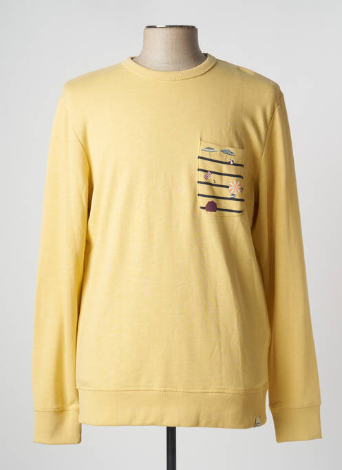 Sweat-shirt jaune JACK & JONES pour homme