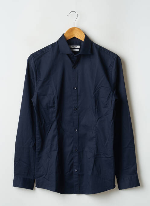 Chemise manches longues bleu JACK & JONES pour homme