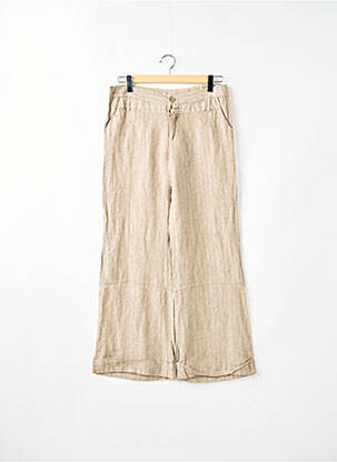 Pantalon large fermeture zippée sous rabat boutonné taille normale beige CHILLI PEPPER femme