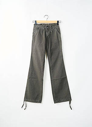 Pantalon droit fermeture zippée sous rabat boutonné taille normale gris NAVY LOÏS femme