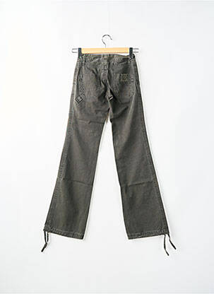 Pantalon droit fermeture zippée sous rabat boutonné taille normale gris NAVY LOÏS femme