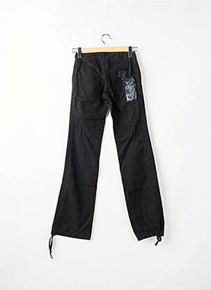 Pantalon droit fermeture zippée sous rabat boutonné taille normale noir NAVY LOÏS femme
