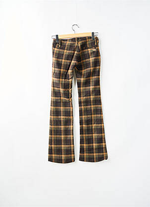 Pantalon droit fermeture zippée sous rabat boutonné taille normale marron FREEMAN T.PORTER femme