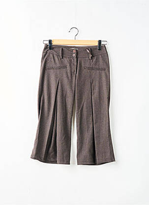 Pantacourt coupe droite marron PAKO LITTO femme