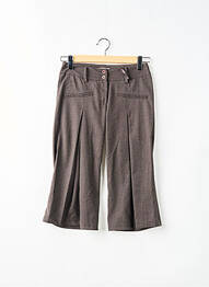 Pantacourt coupe droite marron PAKO LITTO femme