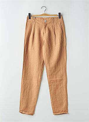 Pantalon chino fermeture zippée sous rabat boutonné taille normale marron DE.CORP BY ESPRIT femme
