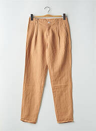 Pantalon chino fermeture zippée sous rabat boutonné taille normale marron DE.CORP BY ESPRIT femme