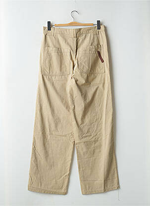Pantalon droit tissage popeline taille normale beige RWD femme