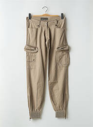 Pantalon cargo poches taille basse beige RWD homme