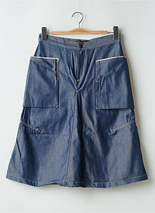 Jupe mi-longue coupe évasée bleu TEDDY SMITH femme