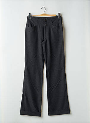 Pantalon large fermeture zippée sous rabat boutonné taille normale gris TEDDY SMITH femme