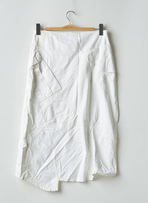 Jupe mi-longue blanc BE YOU K pour femme