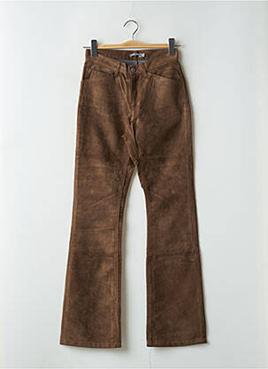 Pantalon droit stretch taille normale marron TEDDY SMITH femme