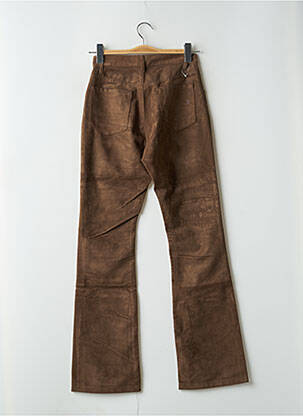 Pantalon droit stretch taille normale marron TEDDY SMITH femme