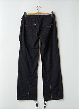 Pantalon cargo coupe droite taille normale noir TWO ANGLE femme
