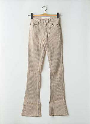 Pantalon flare stretch taille haute beige SCHOOL RAG femme
