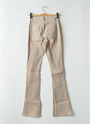 Pantalon flare stretch taille haute beige SCHOOL RAG femme