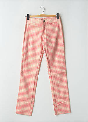 Pantalon slim tissage popeline taille normale rose MANLY POP femme