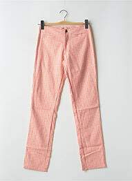 Pantalon slim tissage popeline taille normale rose MANLY POP femme