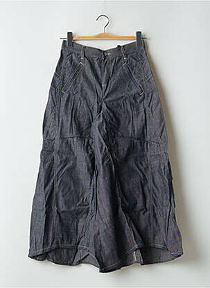 Pantalon large fermeture zippée sous rabat boutonné taille normale bleu TEDDY SMITH femme