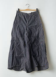 Pantalon large fermeture zippée sous rabat boutonné taille normale bleu TEDDY SMITH femme