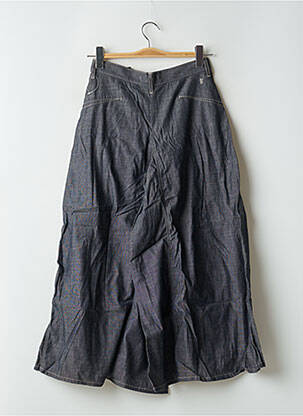 Pantalon large fermeture zippée sous rabat boutonné taille normale bleu TEDDY SMITH femme