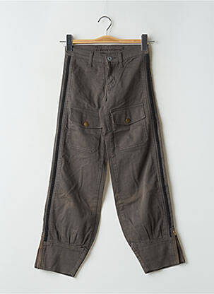 Pantalon droit tissage popeline taille normale gris LA BRIGADA INTERNACIONAL femme