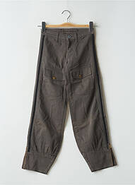 Pantalon droit tissage popeline taille normale gris LA BRIGADA INTERNACIONAL femme