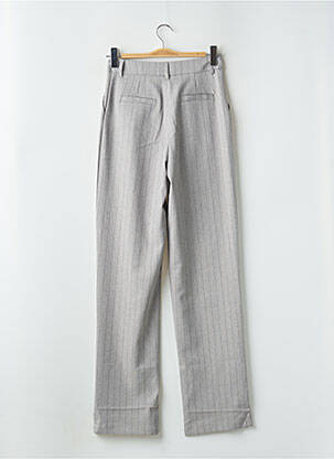 Pantalon droit stretch taille haute gris LOAVIES femme
