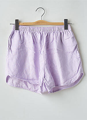Short taille élastique taille haute violet BERLOOK femme