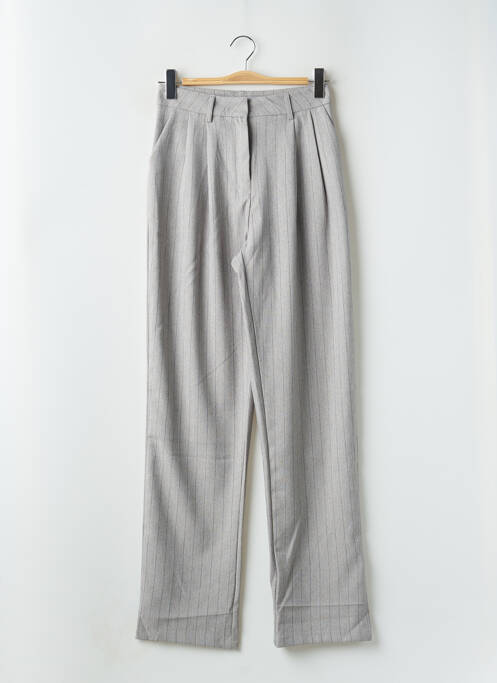 Pantalon droit stretch taille haute gris LOAVIES femme