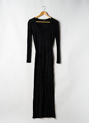 Robe longue manches longues manches longues noir COZETE femme