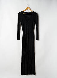 Robe longue manches longues manches longues noir COZETE femme