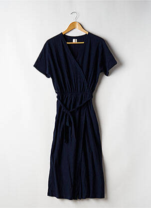 Robe longue manches courtes manches courtes bleu DES PETITS HAUTS femme