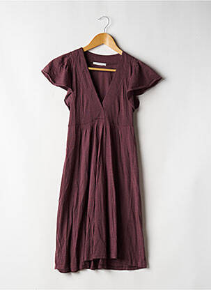 Robe mi-longue manches courtes manches courtes violet VANESSA BRUNO femme