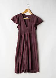 Robe mi-longue manches courtes manches courtes violet VANESSA BRUNO femme
