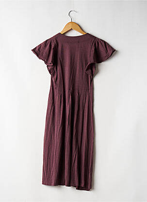 Robe mi-longue manches courtes manches courtes violet VANESSA BRUNO femme