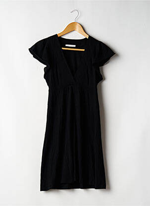 Robe mi-longue manches courtes manches courtes noir VANESSA BRUNO femme