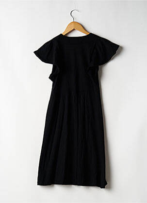 Robe mi-longue manches courtes manches courtes noir VANESSA BRUNO femme