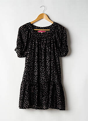 Robe courte manches courtes manches courtes noir MANOUSH femme