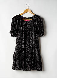 Robe courte coupe évasée manches courtes noir MANOUSH femme