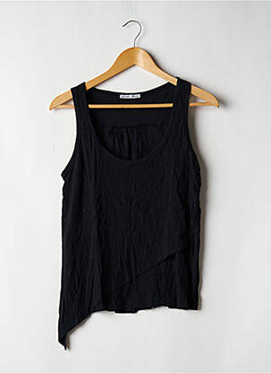 Top tissage jersey sans manche noir ZARA femme