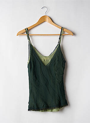 Top coupe cintrée fines bretelles vert ZADIG & VOLTAIRE femme